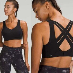 Lululemon Enlite Weave-Back Bra High Support D-DDD Cups Black 32E